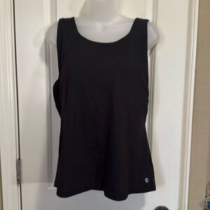 Dry fit black tank with built in bra size XL